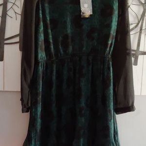 Cocktail Emerald Green Longsleeve Sheath Dress